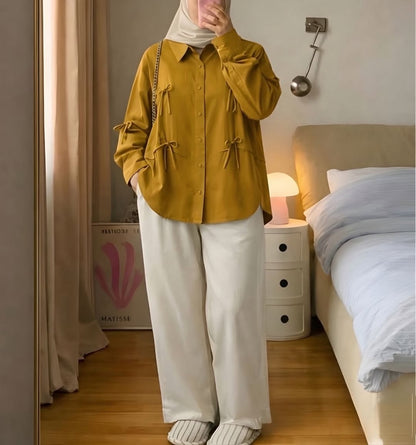Stylish Girls Summer Co-Ord Set – Button Shirt & Wide Leg Trousers, Casual Chic Wear