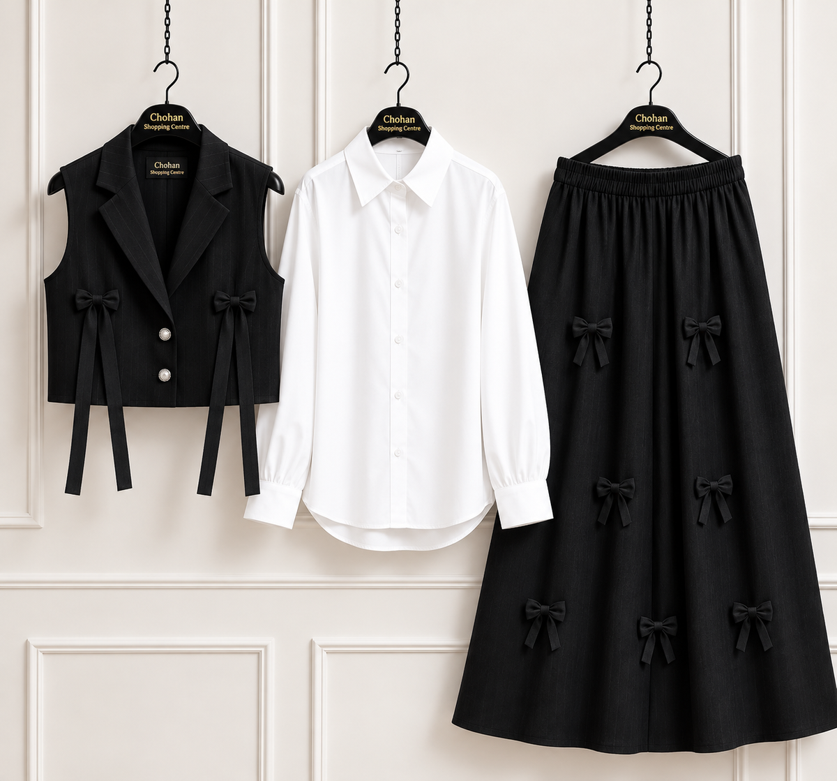 Girls Trendy Summer 3 Piece Co-Ord Set – Stylish Shirt & Midi Skirt Outfit for Casual & Daily Wear ✨