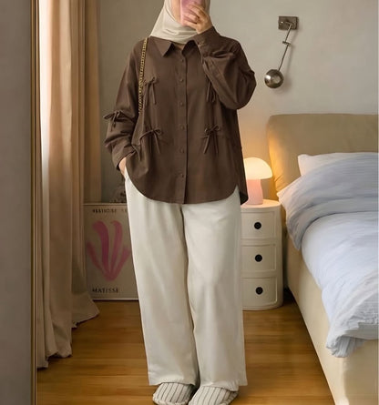 Stylish Girls Summer Co-Ord Set – Button Shirt & Wide Leg Trousers, Casual Chic Wear