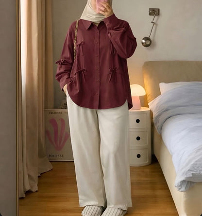 Stylish Girls Summer Co-Ord Set – Button Shirt & Wide Leg Trousers, Casual Chic Wear