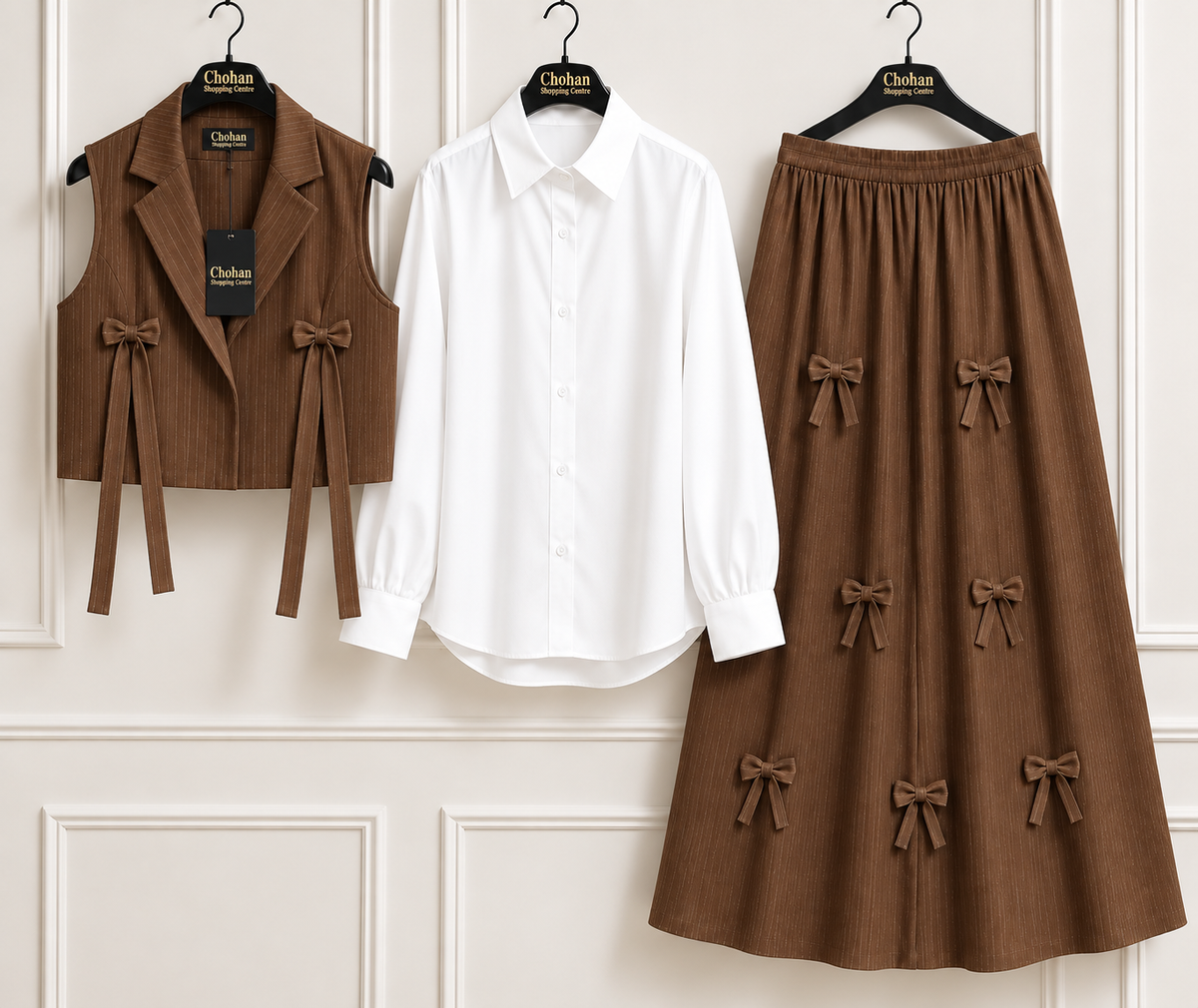 Girls Trendy Summer 3 Piece Co-Ord Set – Stylish Shirt & Midi Skirt Outfit for Casual & Daily Wear ✨