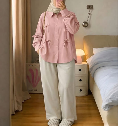 Stylish Girls Summer Co-Ord Set – Button Shirt & Wide Leg Trousers, Casual Chic Wear