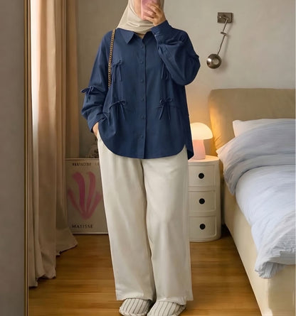 Stylish Girls Summer Co-Ord Set – Button Shirt & Wide Leg Trousers, Casual Chic Wear